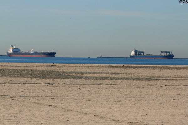 Oil tankers off Long Beach. Long Beach, CA.