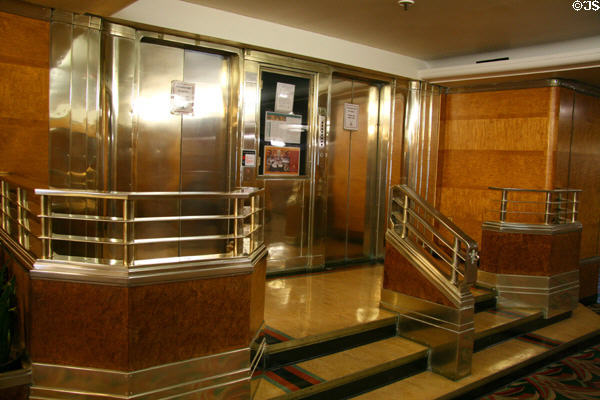 Art Deco elevator area on Queen Mary. Long Beach, CA.