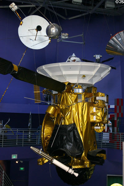 Satellite models in California Aerospace Museum. Los Angeles, CA.