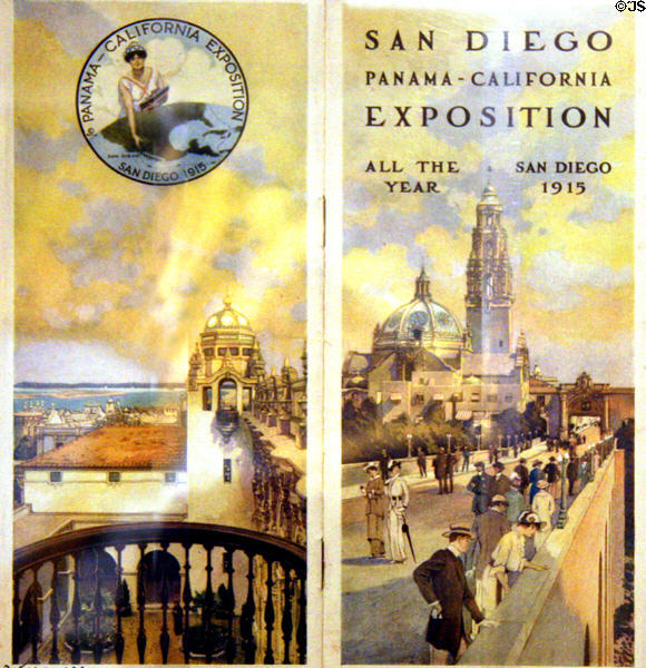 Brochure of San Diego Panama-California Exposition (1915) at LA County Natural History Museum. Los Angeles, CA.
