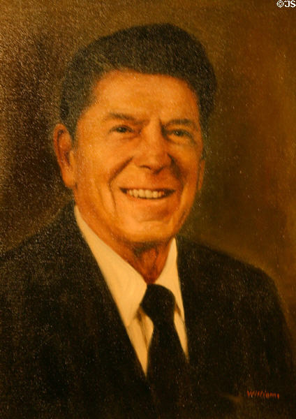 Portrait of President Ronald Reagan by Williams at Reagan Museum. Simi Valley, CA.