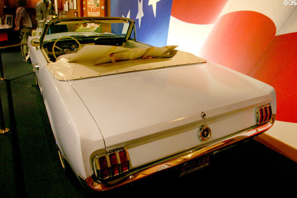 Rear deck of 1965 Ford Mustang campaign car at Reagan Museum. Simi Valley, CA.