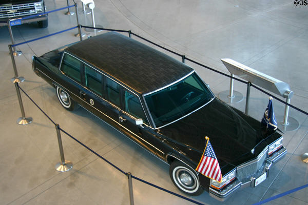 Reagan's presidential Cadillac limousine (1984) at Reagan Museum. Simi Valley, CA.