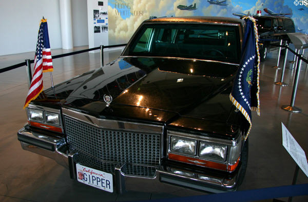 Gipper license plate on Reagan's presidential limo at Reagan Museum. Simi Valley, CA.