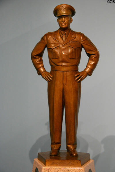 Bronze statue of Dwight D. Eisenhower at Reagan Museum. Simi Valley, CA.