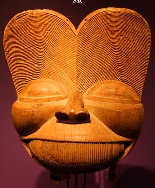 Bamileke mask (late 19thC) from Cameroon at Fowler Museum. Los Angeles, CA.