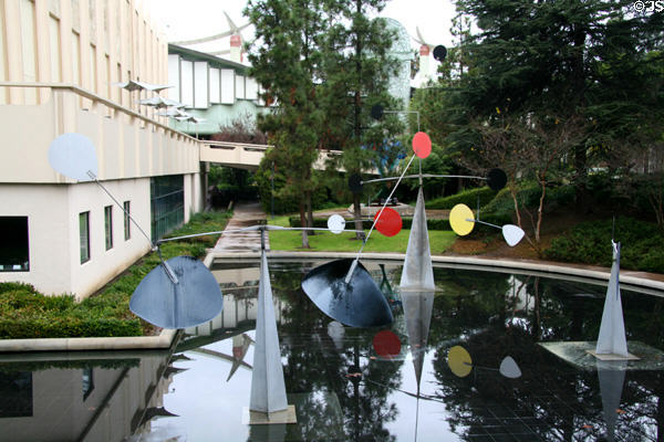 Sculpture garden & Bing Building on LACMA campus. Los Angeles, CA.