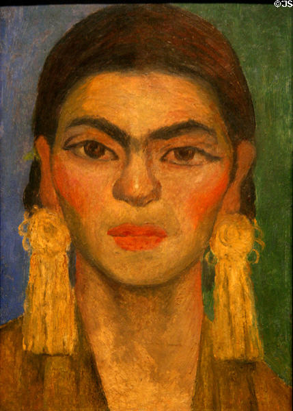 Portrait of Frida Kahlo (c1939) by Diego Rivera at LACMA. Los Angeles, CA.