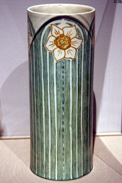 Newcomb College Pottery vase (c1900) by Marie M. Ross at LACMA. Los Angeles, CA.