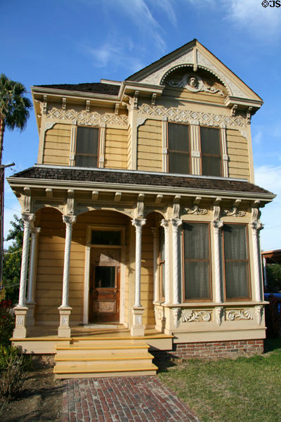 John J. Ford House (1887) carver at Heritage Square Museum. Los Angeles, CA.