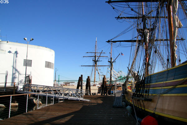 Tall ships visiting at LA Maritime Museum. San Pedro, CA.