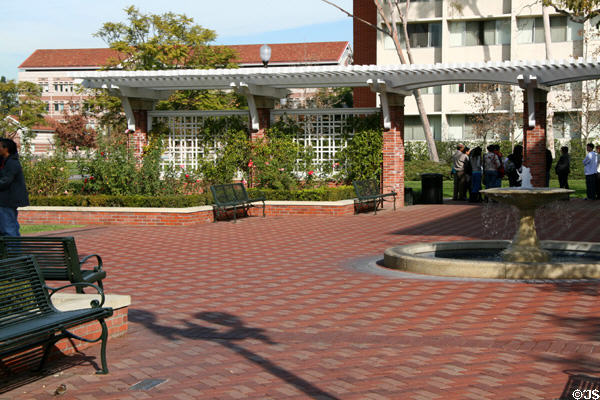 Courtyard garden beside Alumni House at USC. Los Angeles, CA.