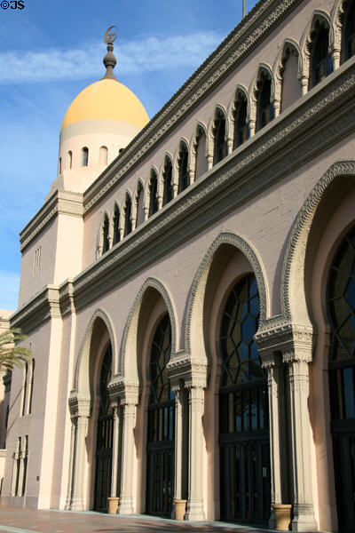 Entrance facade of Shrine Auditorium. Los Angeles, CA.