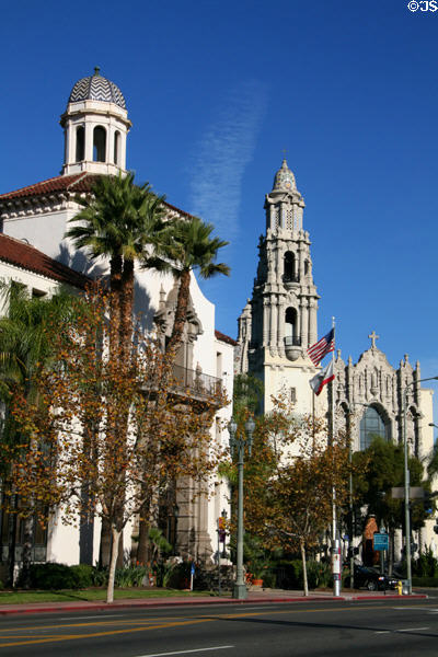 Automobile Club of Southern California & Saint Vincent Catholic Church. Los Angeles, CA.