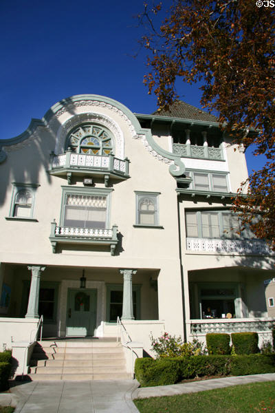 Facade of Frasmus Wilson House at Mount St. Mary's College, Doheny Campus. Los Angeles, CA.