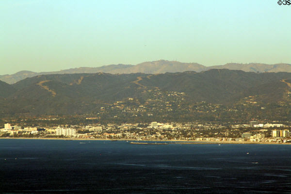 Santa Monica & Marina Del Rey areas seen from Rancho Palos Verdes. Los Angeles, CA.