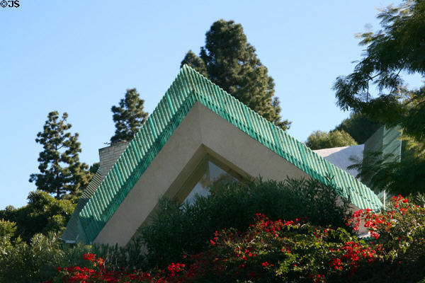 Roof overhang of Lloyd Wright's Bowler House. Rancho Palos Verdes, CA.