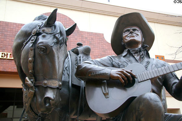 Statue of Gene Autry, singing cowboy, (1988) by De L'Esprie at Autry National Center. Los Angeles, CA.