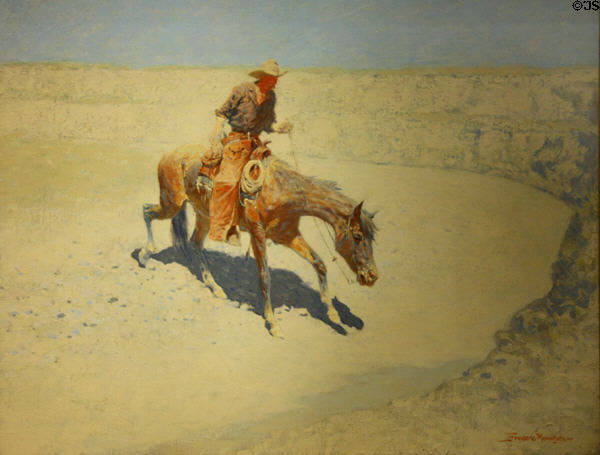 Only Alkali Water painting (1905) by Frederic Remington at Autry National Center. Los Angeles, CA.