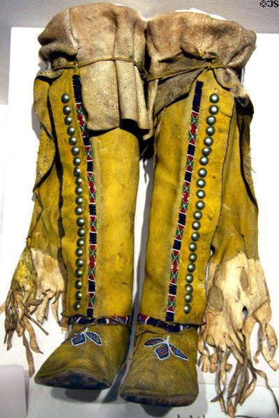 Kiowa Indian woman's boots (1880s) at Autry National Center. Los Angeles, CA.