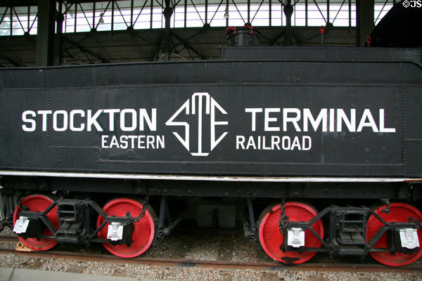 Stockton Terminal & Eastern locomotive tender at Travel Town Museum. Los Angeles, CA.