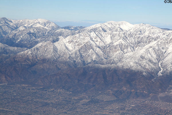 Aerial view of Mount Baldy in San Gabriel Mountains. CA.