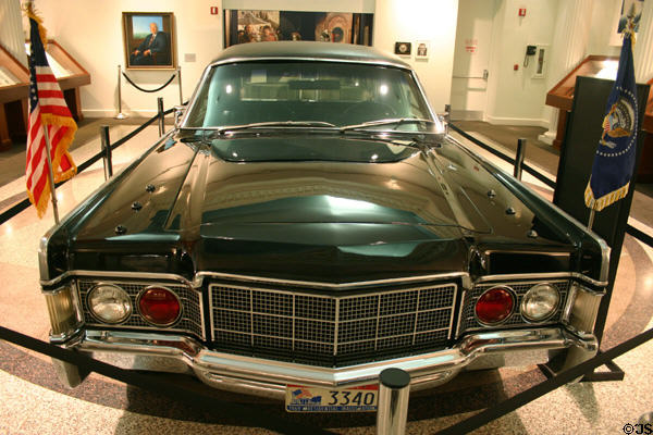 Lincoln Continental 1967 Presidential Limousine used by Presidents Johnson, Nixon, Ford & Carter now at Nixon Library. Yorba Linda, CA.