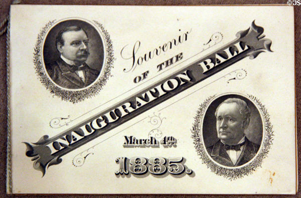 Inaugural Ball souvenir for Grover Cleveland (1885) in private collection. CA.