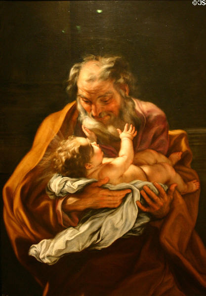 St Joseph & Infant Jesus (c1670-85) by Giovanni Battista Gaulli (Baciccio) in Norton Simon Museum. Pasadena, CA.