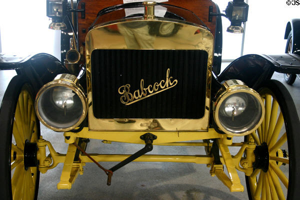 Babcock Truck (1909) front end detail at San Diego Automotive Museum. San Diego, CA.