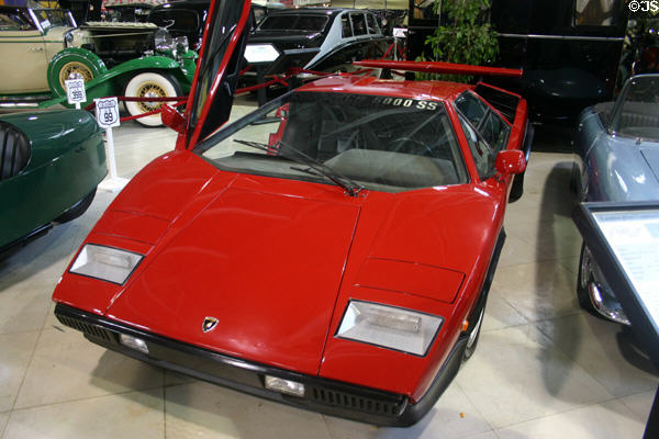 Lamborghini Countach 5000S (1974) from Italy at San Diego Automotive Museum. San Diego, CA.