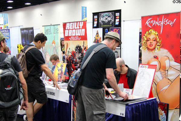 Comic artists meet the public & show their art at Comic-Con International. San Diego, CA.