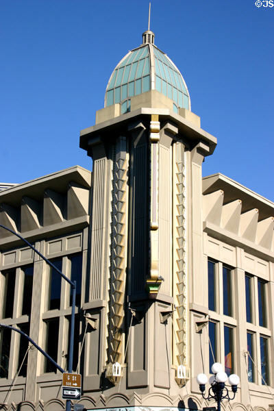 Corner tower of Pacific Theaters cinemas. San Diego, CA.