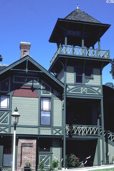Sherman-Gilbert house (1887) in Heritage Park Victorian Village. San Diego, CA. Style: Queen Anne.