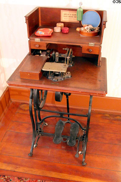 Sewing machine (1860) by Wheeler & Wilson at Davis House Museum. San Diego, CA.