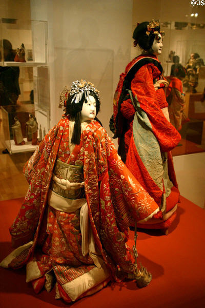 Japanese puppets (Meiji late 19th C) at Mingei Museum. San Diego, CA.