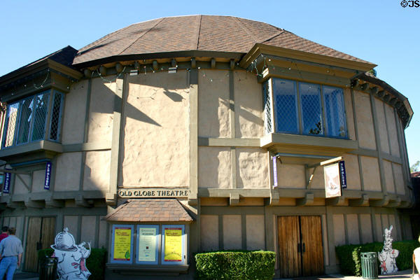 Old Globe Theater (1982) in Balboa Park replaced a fire-destroyed original dating from 1935. San Diego, CA. Architect: Liebhardt & Weston.