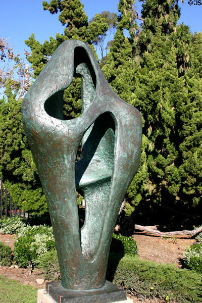 Figure for Landscape (1960) sculpture by Barbara Hepworth at San Diego Museum of Art. San Diego, CA.