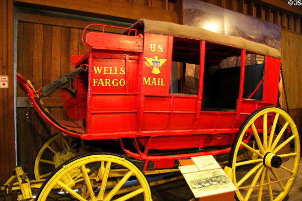 Wells Fargo stage coach at Seeley Stable Museum in Old Town. San Diego, CA.