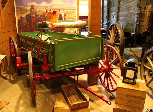 Studebaker farm wagon at Seeley Stable Museum in Old Town. San Diego, CA.