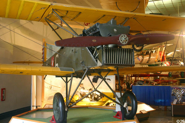 Consolidated PT-1 Trusty (1923) biplane trainer at San Diego Aerospace Museum. San Diego, CA.