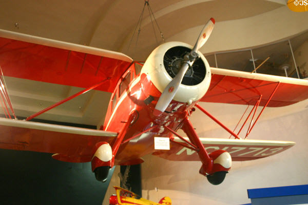 Waco YKS-7 (1937-41) trainer biplane from Waco Aircraft, Troy, OH, at San Diego Aerospace Museum. San Diego, CA.