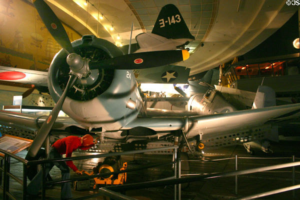 Douglas SBD-4 Dauntless (1940-45) fighter at San Diego Aerospace Museum. San Diego, CA.