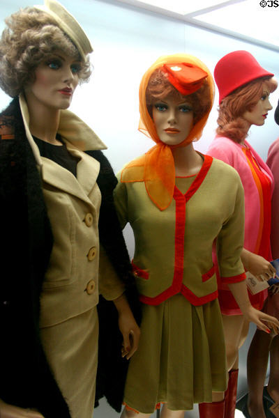 Pacific Southwest Airlines (PSA) stewardess uniforms from 1960-70s at San Diego Aerospace Museum. San Diego, CA.