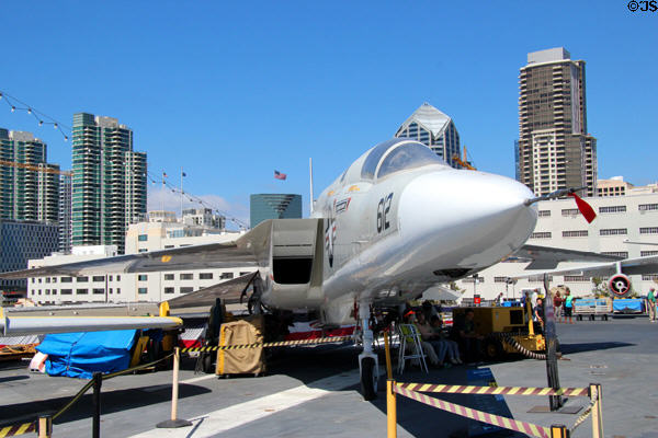 North American Aviation RA-5 Vigilante reconnaissance jet (1964) aboard Midway carrier museum. San Diego, CA.