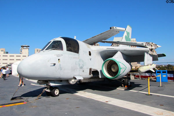 Lockheed S-3 Viking jet antisubmarine strike aircraft (1970s) at Midway aircraft carrier museum. San Diego, CA.