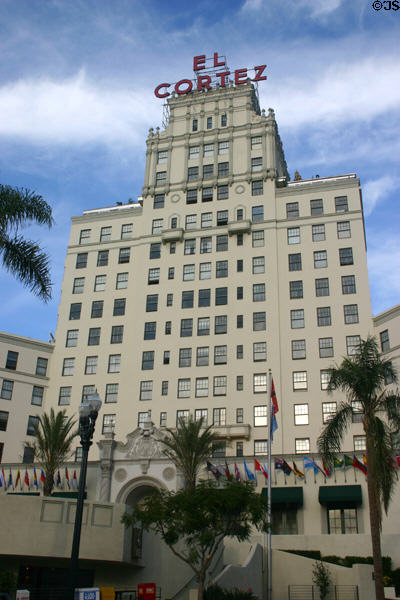 El Cortez Hotel (1927) (702 Ash St.). San Diego, CA. Architect: Walker & Eisen.