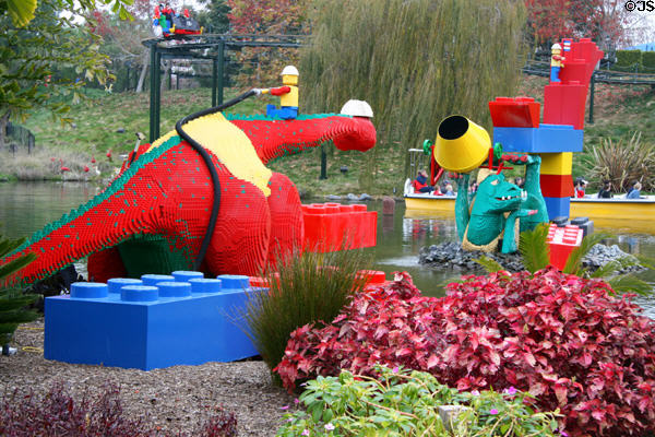 Lego dinosaurs at Legoland California. Carlsbad, CA.