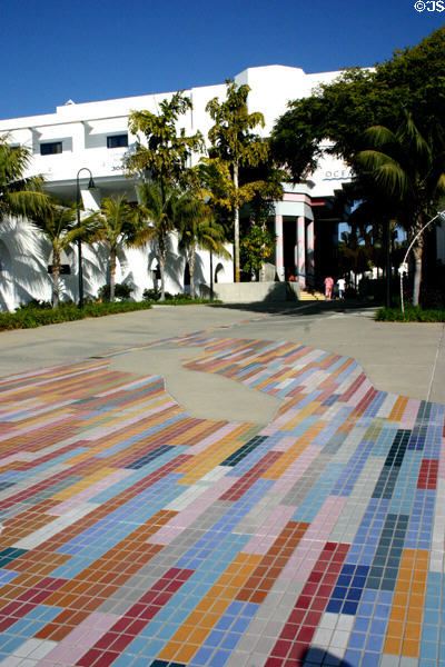 Civic Center courtyard mosaic floor. Oceanside, CA.