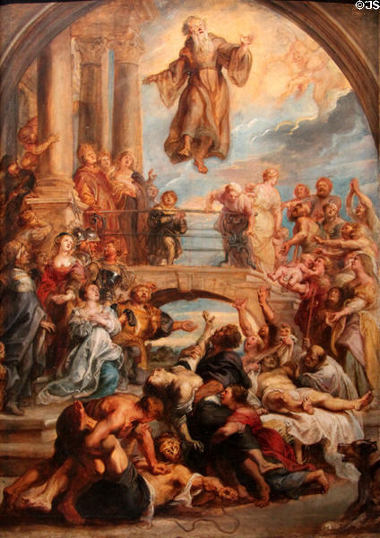 Miracles of St. Francis of Paola painting (c1627-8) by Peter Paul Rubens at J. Paul Getty Museum Center. Malibu, CA.